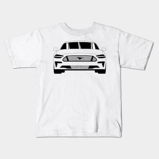 MUSTANG BLACK AND WHITE Kids T-Shirt